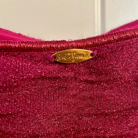 Luli Fama hot pink sparkly bikini - Picture 7 of 9